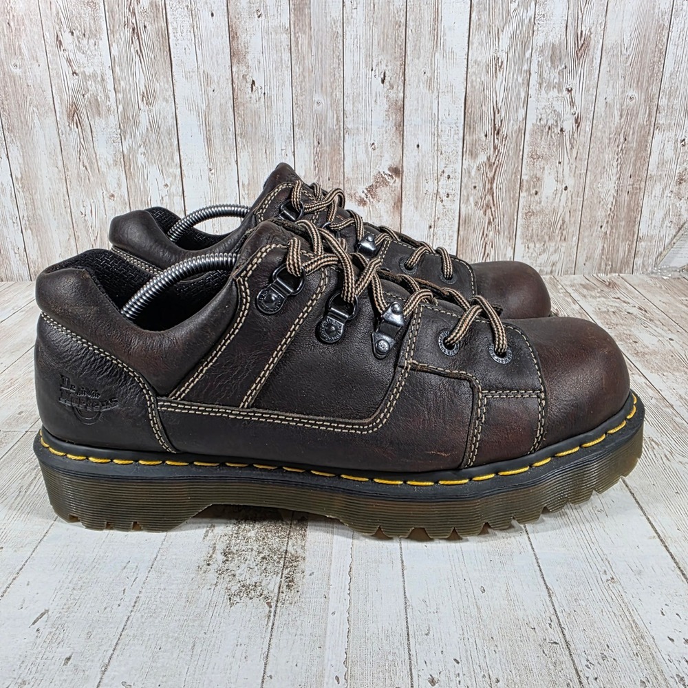 Dr. Martens 11187 Mens 12 Dark Brown Leather Chunky Platform Lug Sole Shoes